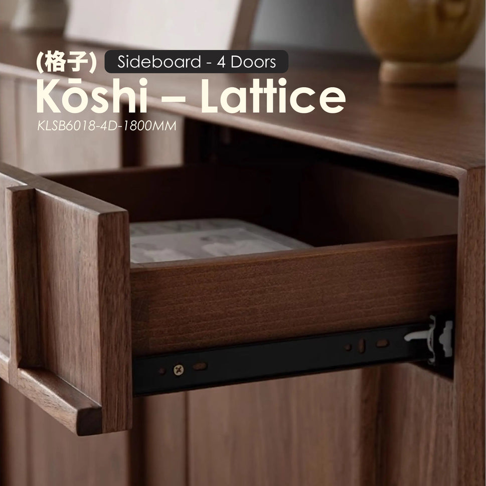 Kōshi(格子) — Lattice [Sideboard 4 Doors]