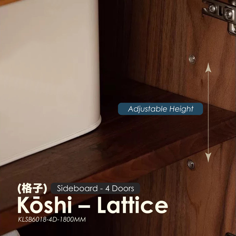 Kōshi(格子) — Lattice [Sideboard 4 Doors]